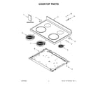 Whirlpool WFE320M0JS3 cooktop parts diagram