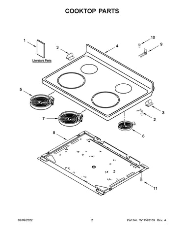 Cooktop parts