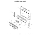 Whirlpool WFE320M0JS3 control panel parts diagram