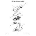KitchenAid KSM192XDWH0 color variation parts diagram
