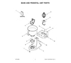 KitchenAid KSM192XDCU0 base and pedestal unit parts diagram