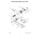 KitchenAid KSM192XDVB0 motor and control unit parts diagram