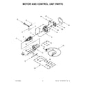 KitchenAid KSM192XDWH0 motor and control unit parts diagram