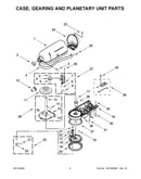 Case, gearing and planetary unit parts