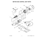 KitchenAid 5KSM195PSWMY0 motor and control unit parts diagram