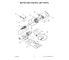 KitchenAid 5KSM150PSWPT0 motor and control unit parts diagram
