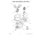 KitchenAid 5KSM150PSWAC0 base and pedestal unit parts diagram