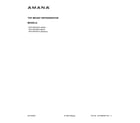 Amana ART318FFDB10 cover sheet diagram