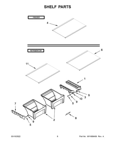 Shelf parts