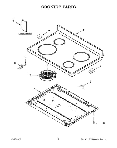 Cooktop parts