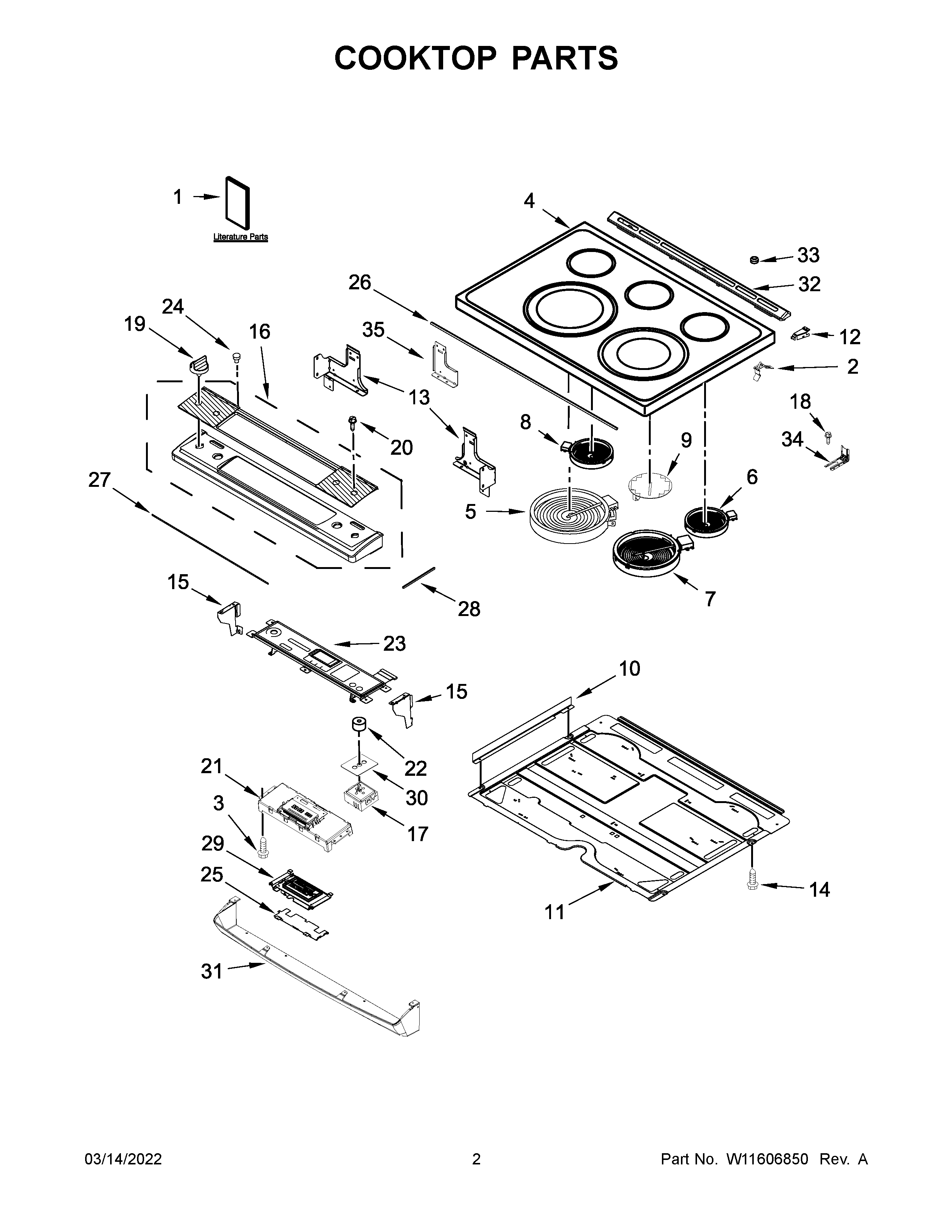 COOKTOP PARTS