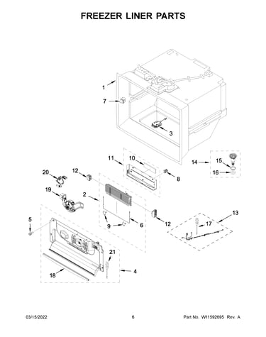 Freezer liner parts