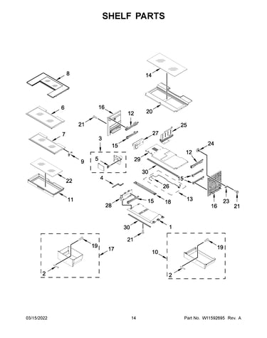 Shelf parts