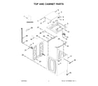 Maytag MVWC565FW3 top and cabinet parts diagram