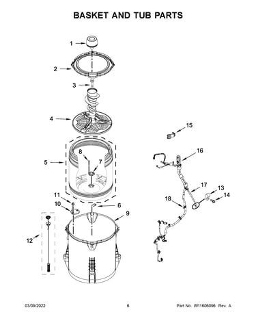 Basket and tub parts
