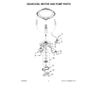 Maytag MVWC565FW3 gearcase, motor and pump parts diagram