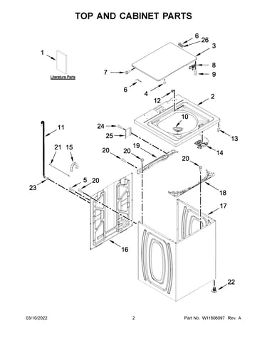 Top and cabinet parts