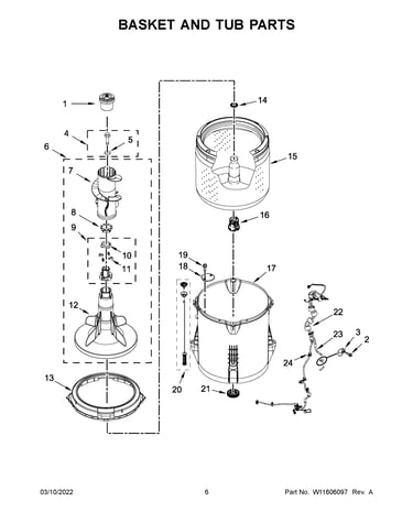 Basket and tub parts