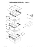 Refrigerator shelf parts