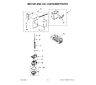 KitchenAid KRSF705HBS04 motor and ice container parts diagram