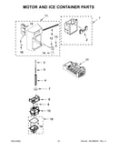 Motor and ice container parts