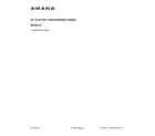 Amana AER6603SFW5 cover sheet diagram