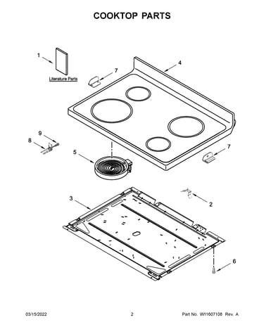 Cooktop parts