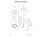 Crosley VAW3584GW2 basket and tub parts diagram