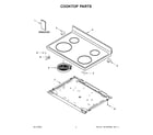 Whirlpool YWFE521S0HW4 cooktop parts diagram