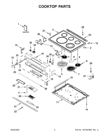 Cooktop parts
