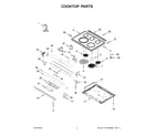 Whirlpool YWEE750H0HZ4 cooktop parts diagram