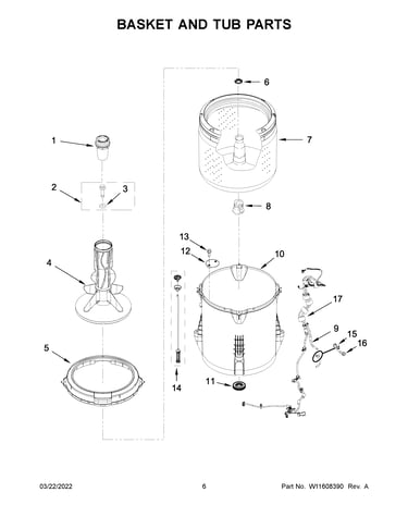 Basket and tub parts