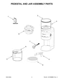 Pedestal and jar assembly parts