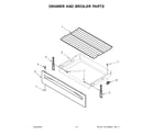 Maytag 4KMER7600AW3 drawer and broiler parts diagram