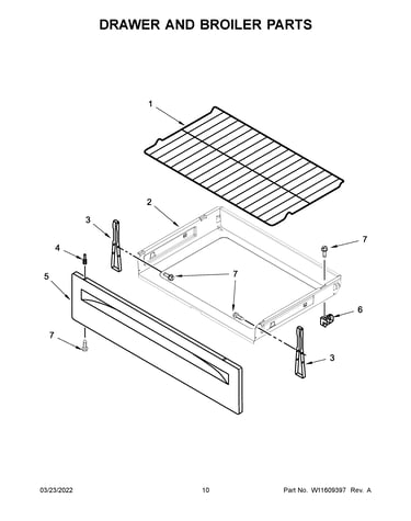 Drawer and broiler parts