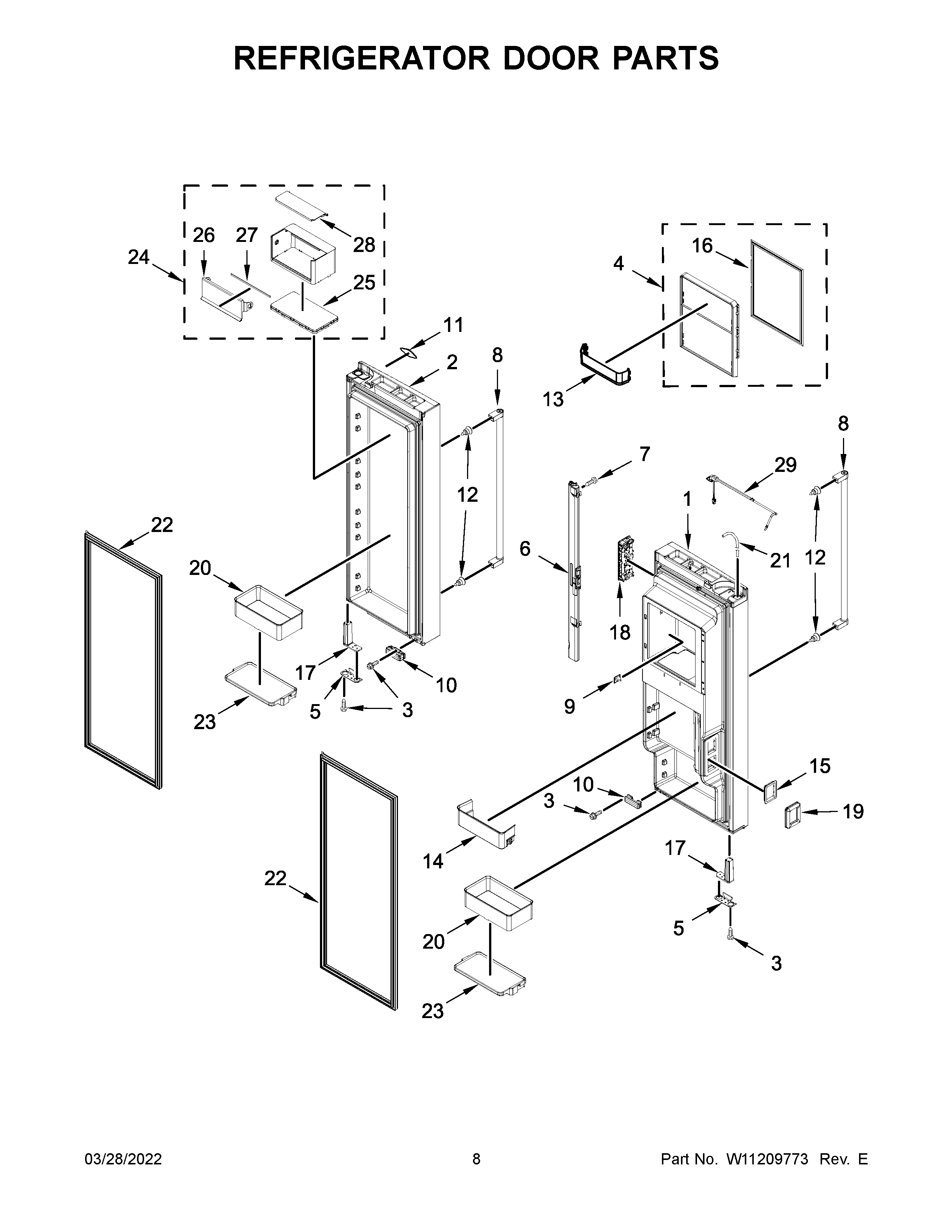 REFRIGERATOR DOOR PARTS