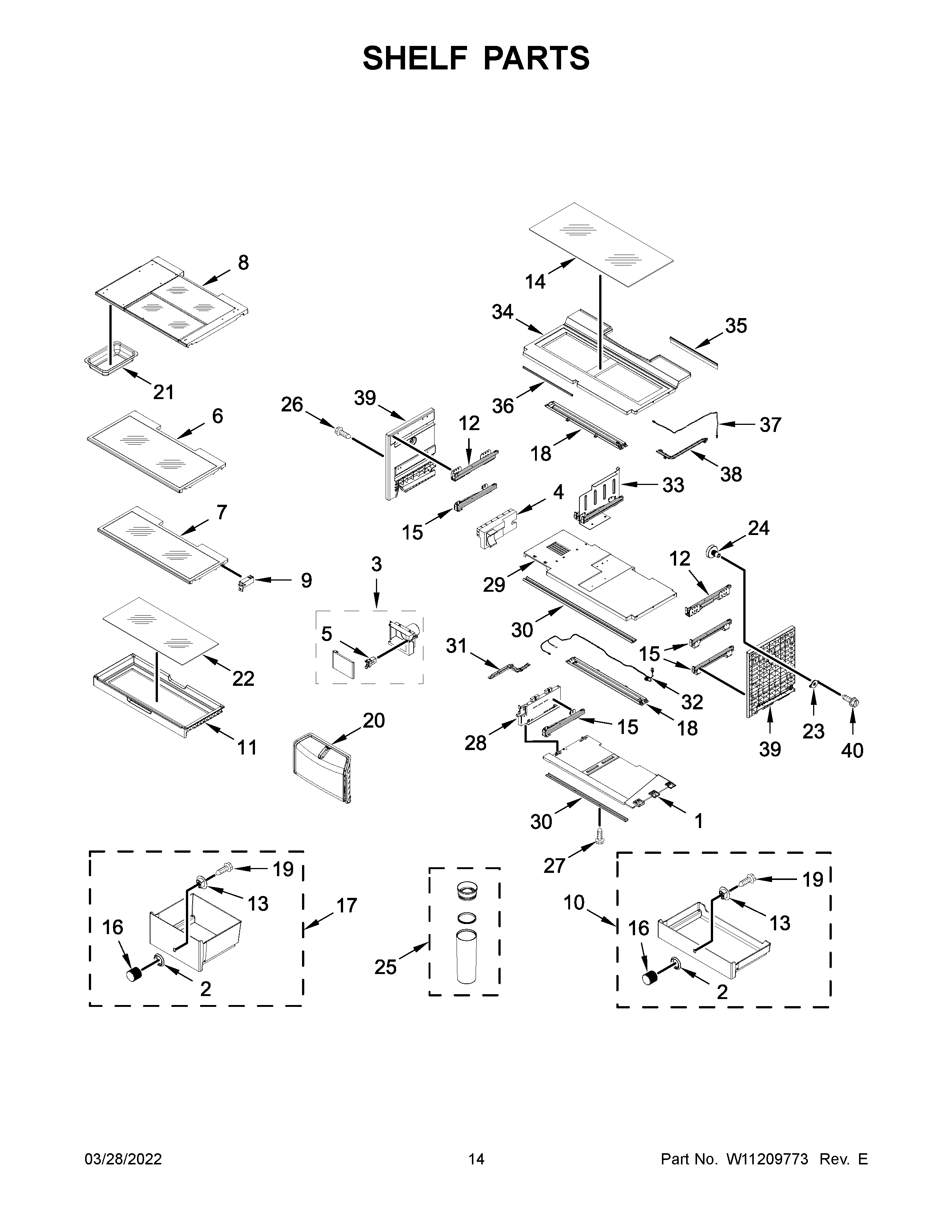 Shelf parts