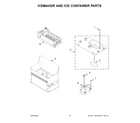 KitchenAid KRFC704FSS01 icemaker and ice container parts diagram