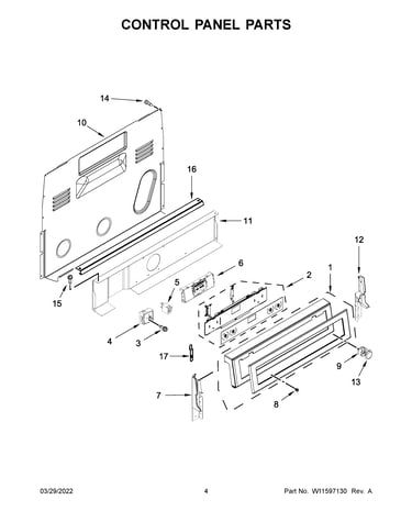 Control panel parts