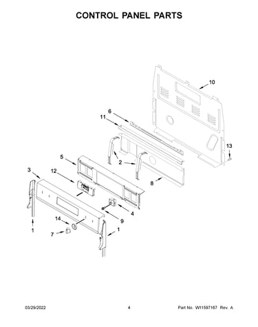 Control panel parts