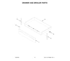 Amana AER6303MFB5 drawer and broiler parts diagram