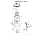 Inglis ITW4880HW3 basket and tub parts diagram