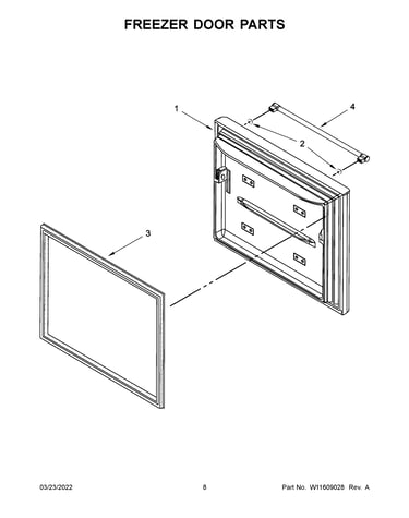 Freezer door parts