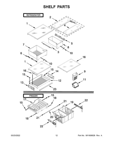 Shelf parts