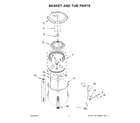 Amana NTW4519JW2 basket and tub parts diagram
