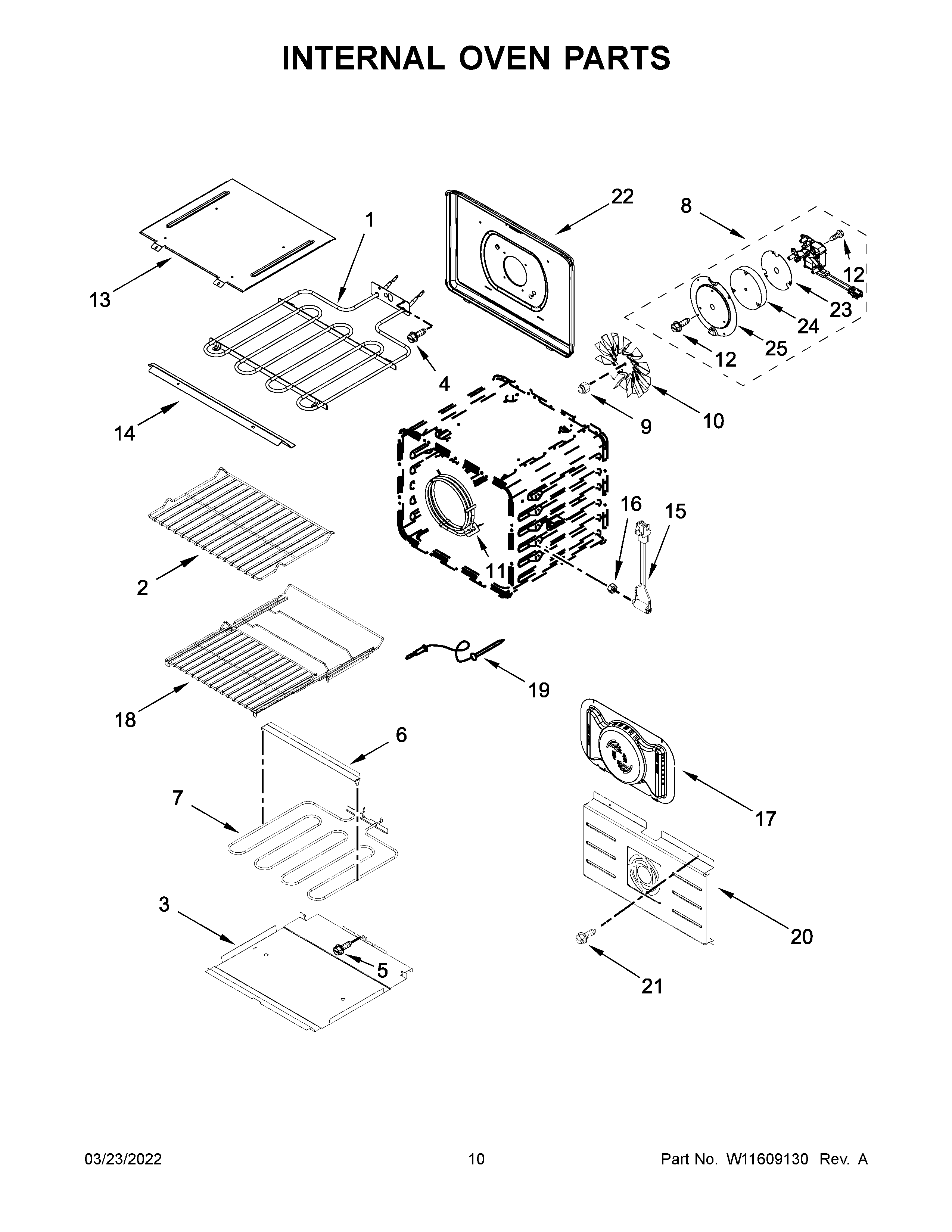 Internal oven parts