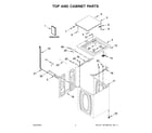 Whirlpool WTW4655JW2 top and cabinet parts diagram