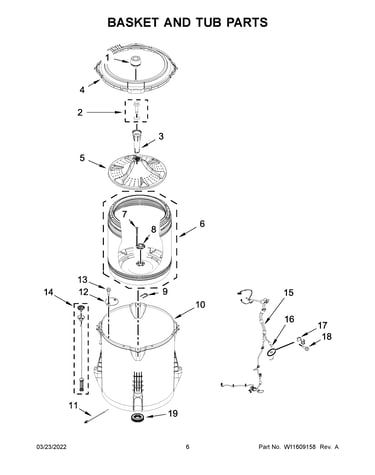 Basket and tub parts