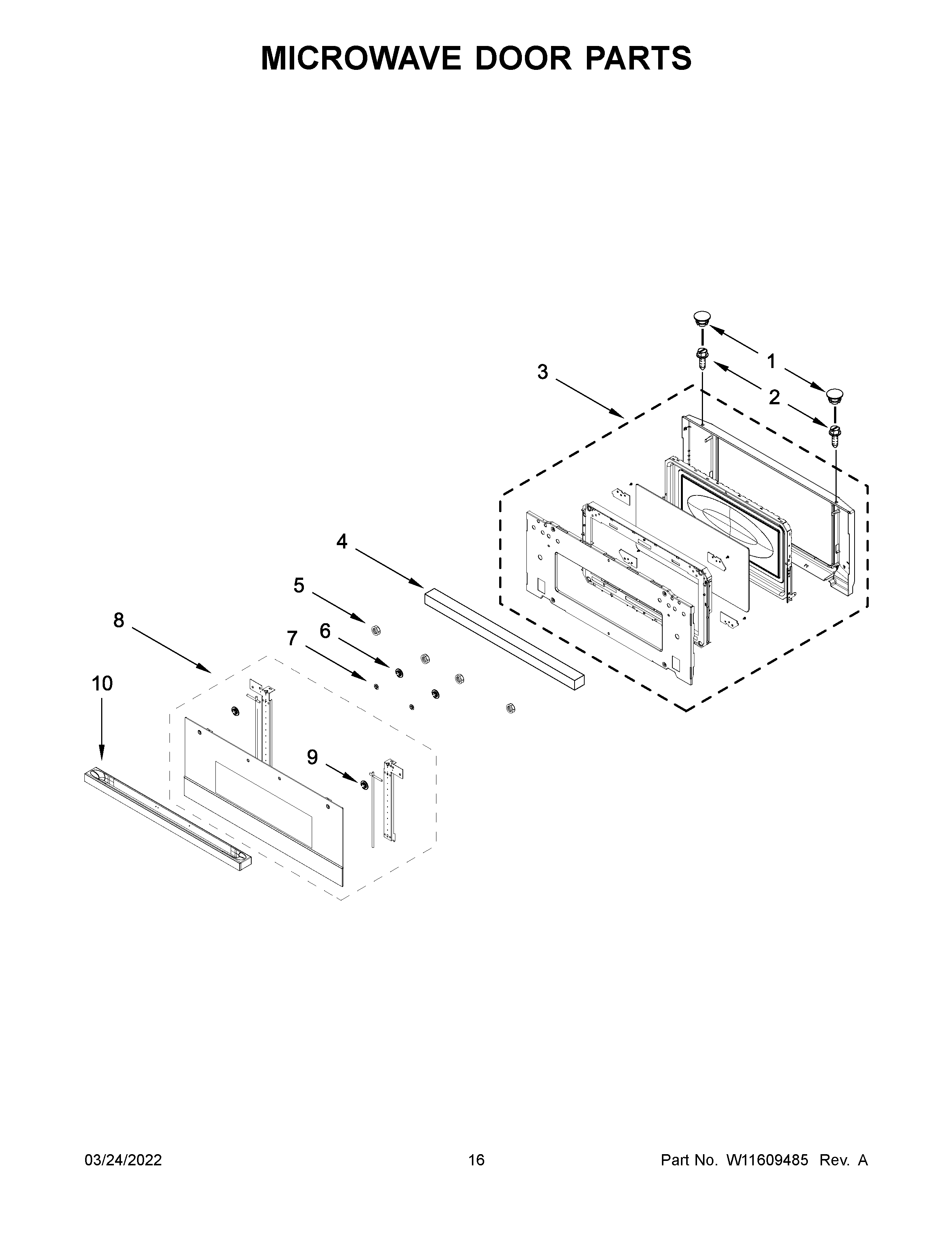 MICROWAVE DOOR PARTS