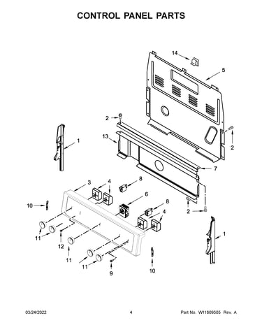 Control panel parts